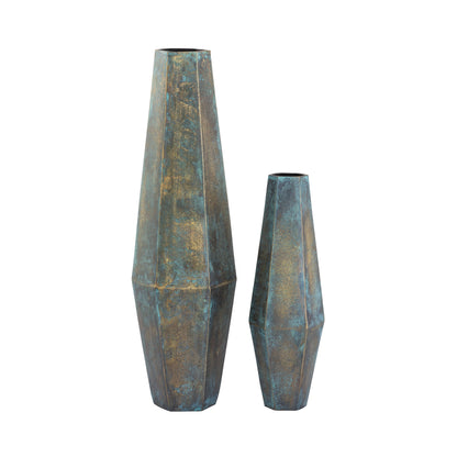 ELK SIGNATURE H0897-9847/S2 Erwin Vase - Set of 2 Oxidized Brass