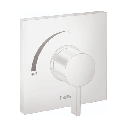 HANSGROHE 15724701 Ecostat Square Pressure Balance Trim - Matte White