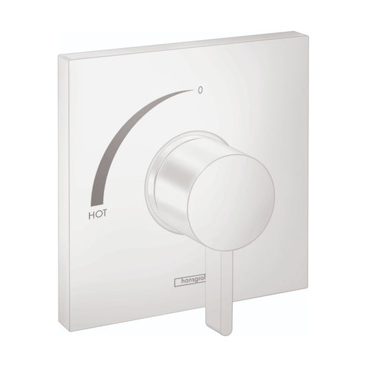HANSGROHE 15724701 Ecostat Square Pressure Balance Trim - Matte White