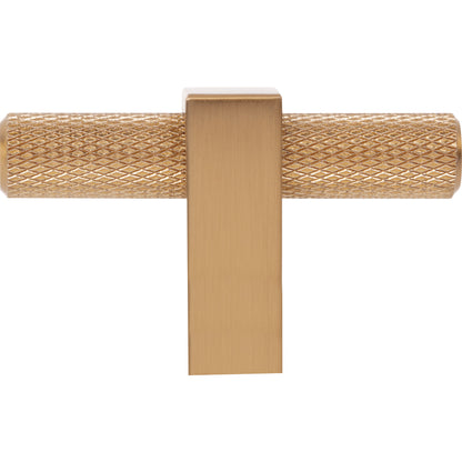 JEFFREY ALEXANDER 498T-SBZ Larkin Knurled 2-3/8" Length Bar Knob - Satin Bronze