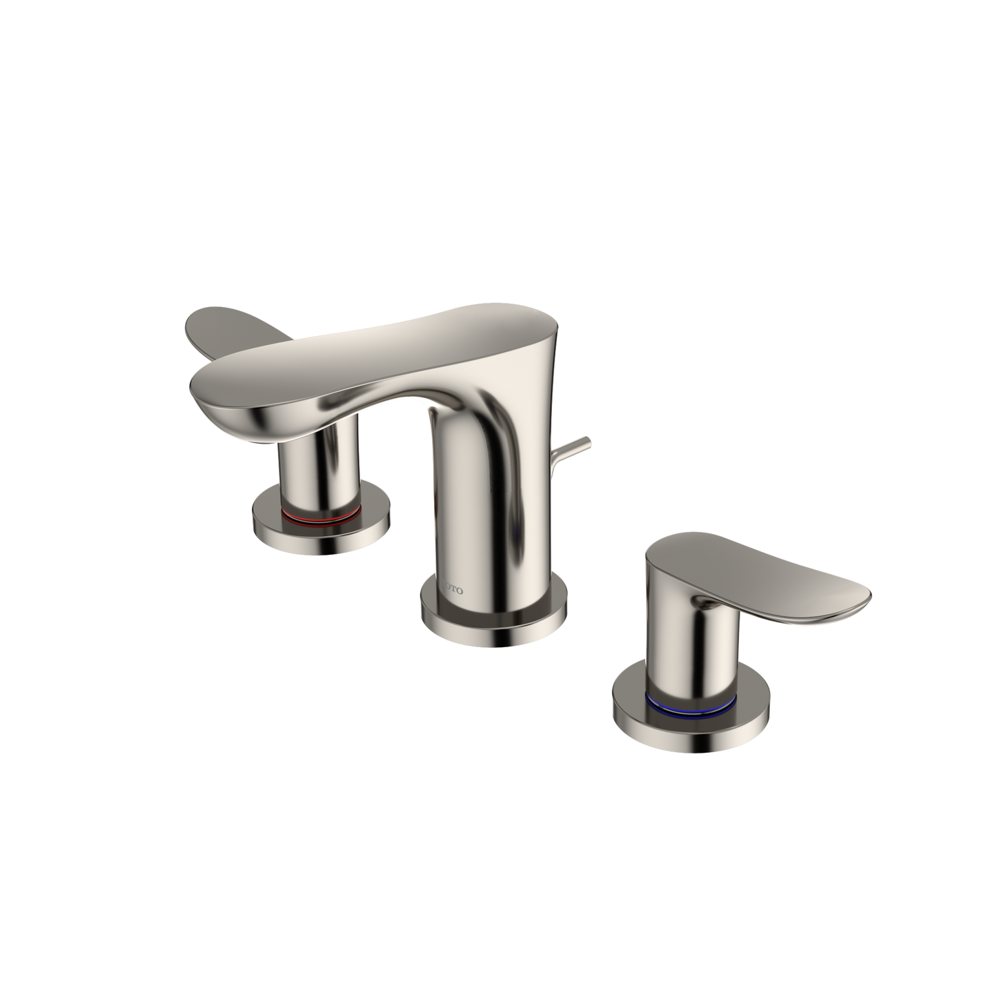 TOTO TLG01201U#PN Go Series 1.2 Gpm Two Handle Widespread Bathroom Sink Faucet With Drain Assembly - Polished Nickel
