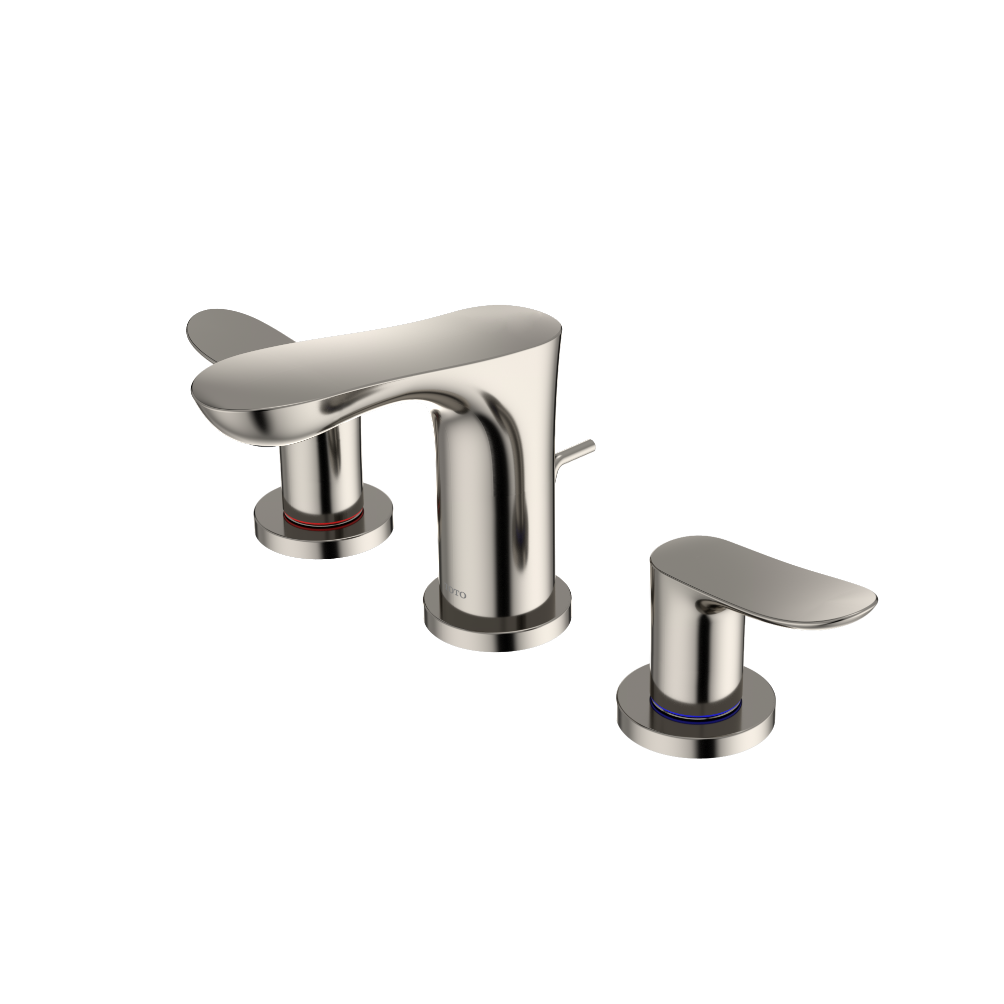 TOTO TLG01201U#PN Go Series 1.2 Gpm Two Handle Widespread Bathroom Sink Faucet With Drain Assembly - Polished Nickel