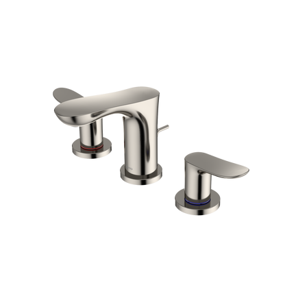TOTO TLG01201U#PN Go Series 1.2 Gpm Two Handle Widespread Bathroom Sink Faucet With Drain Assembly - Polished Nickel
