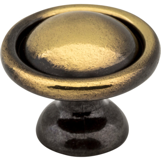 ELEMENTS 878AE Kingsport 1-3/16" Diameter Mushroom Knob - Antique Brass