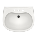 TOTO LHT242.8G#11 Prominence Oval Wall-Mount Bathroom Sink With Cefiontect And Shroud For 8 Inch Center Faucets - Colonial White