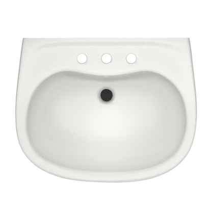 TOTO LHT242.8G#11 Prominence Oval Wall-Mount Bathroom Sink With Cefiontect And Shroud For 8 Inch Center Faucets - Colonial White