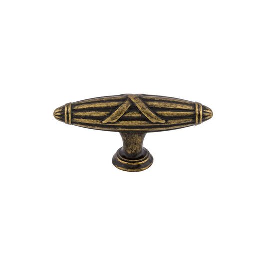 TOP KNOBS M930 Ribbon & Reed 2 3/4" Length Geometric Knob - German Bronze