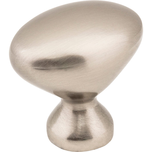 ELEMENTS 897L-SN Merryville 1-1/4" Length Oval Knob - Satin Nickel