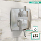 HANSGROHE 15865001 Ecostat Classic Pressure Balance Trim Classic Square with Diverter - Chrome