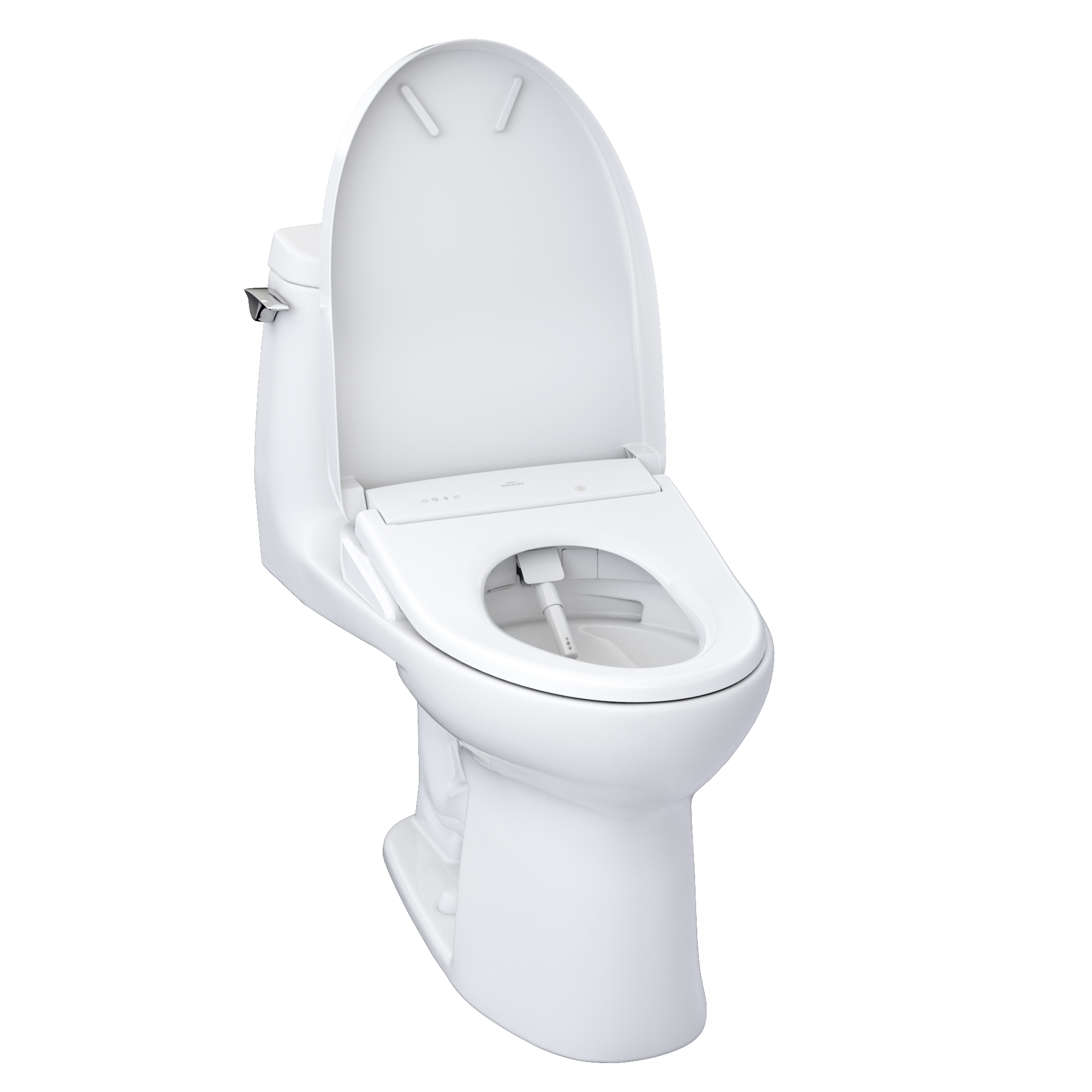 TOTO MW6044726CUFGA#01 Washlet+ Ultramax Ii 1G One-Piece Elongated 1.0 Gpf Toilet With Auto Flush Washlet+ S7 Contemporary Bidet Seat - Cotton White