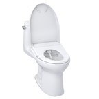 TOTO MW6044726CUFG#01 Washlet+ Ultramax Ii 1G One-Piece Elongated 1.0 Gpf Toilet And Washlet+ S7 Contemporary Bidet Seat - Cotton White