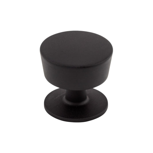 TOP KNOBS M1123 Essex 1 3/16" Diameter Round Knob - Flat Black