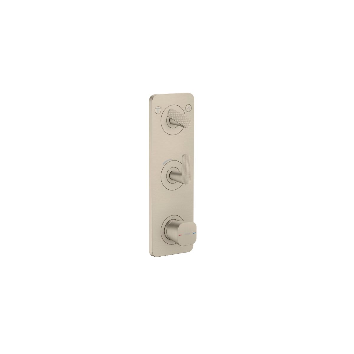 AXOR 49701821 Citterio C Thermostatic Module Trim 15" x 5" for 2 Functions- Cubic Cut - Brushed Nickel