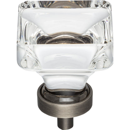 JEFFREY ALEXANDER G140L-BNBDL Harlow 1-3/8" Length Square Knob - Brushed Pewter