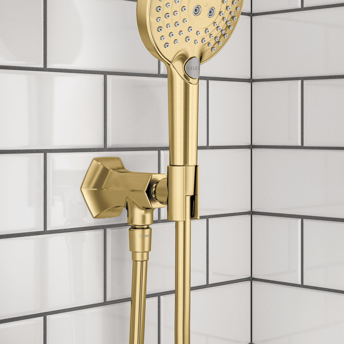 HANSGROHE 04831250 Locarno Handshower Holder with Outlet - Brushed Gold Optic