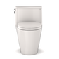 TOTO MS642124CEFG#11 Nexus One-Piece Elongated 1.28 GPF Universal Height Toilet with CEFIONTECT and SS124 SoftClose Seat , Colonial White