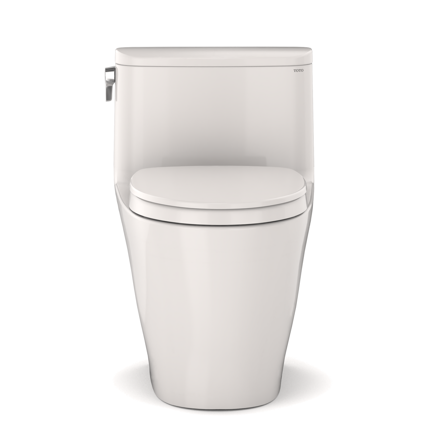 TOTO MS642124CEFG#11 Nexus One-Piece Elongated 1.28 GPF Universal Height Toilet with CEFIONTECT and SS124 SoftClose Seat , Colonial White