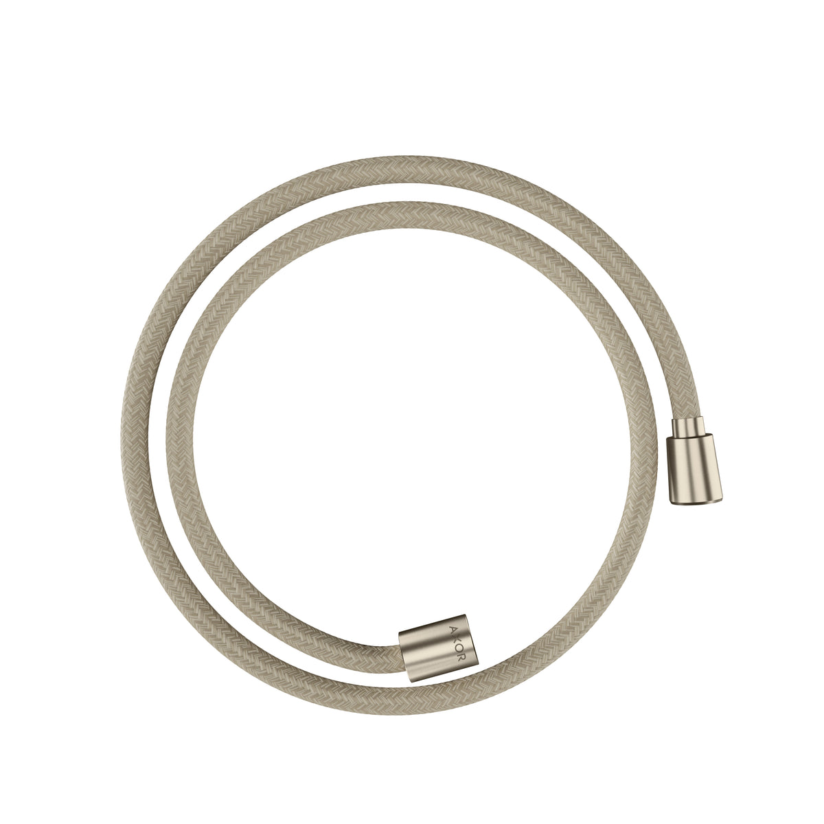 AXOR 28227820 Shower Solutions Textile Hose with Cylindircal and Conical Nut, 49" - Brushed Nickel
