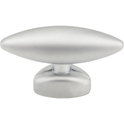 ELEMENTS 409222 Verona 1-9/16" Length Oval Knob - Matte Silver