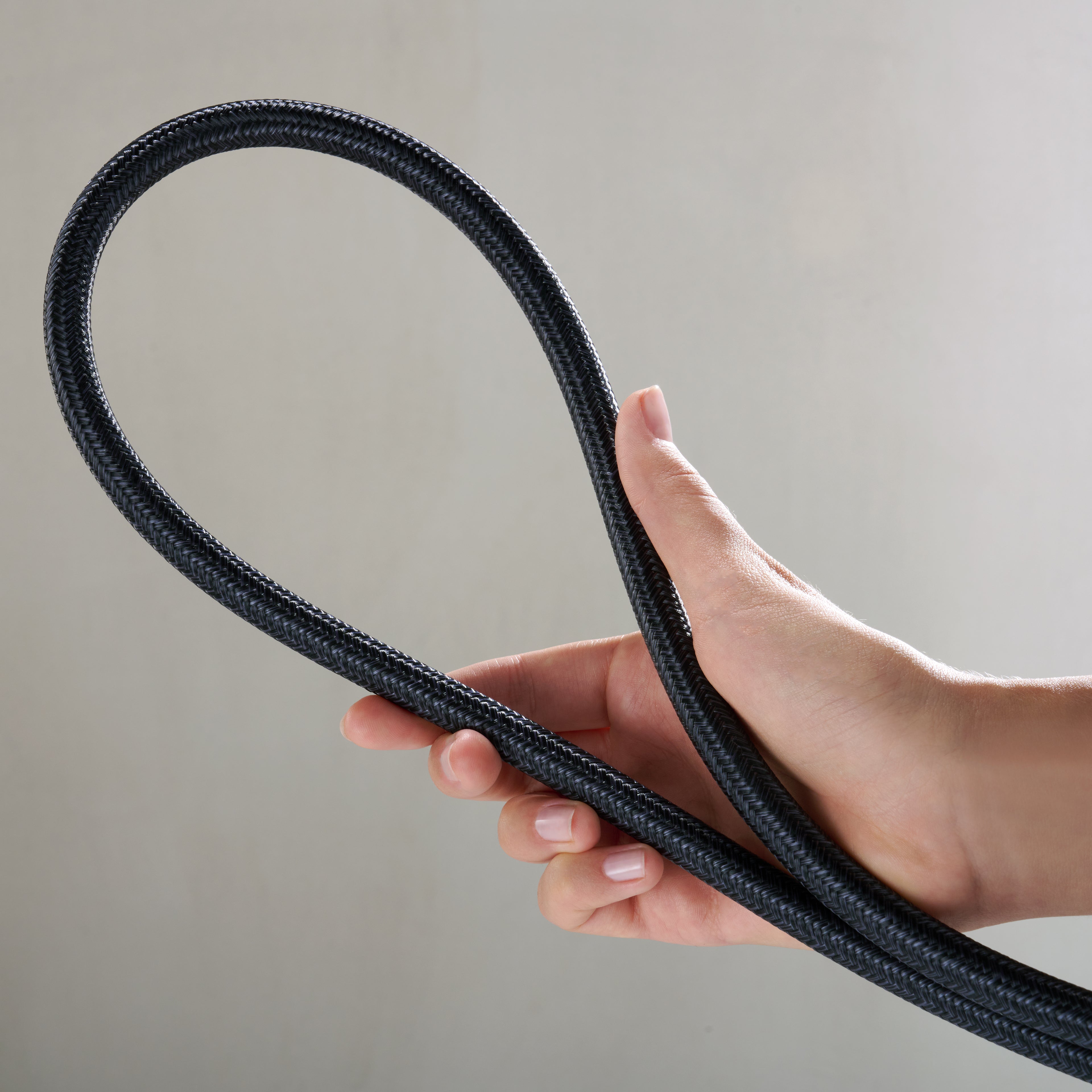 HANSGROHE 28230340 DesignFlex Textile Handshower Hose, 80" - Brushed Black Chrome