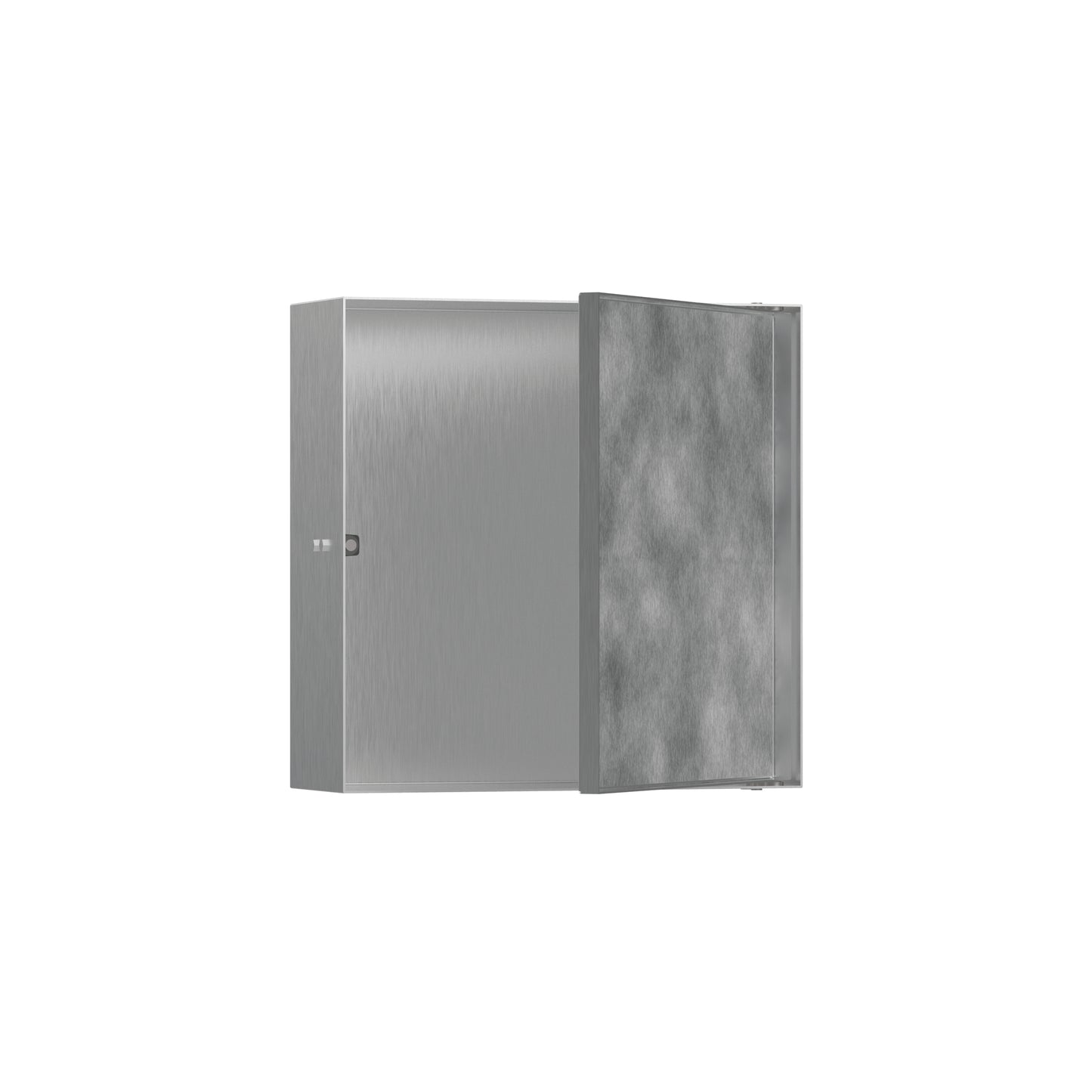 HANSGROHE 56085800 XtraStoris Rock Wall Niche with Tileable Door 12"x 12"x 4" - Brushed Stainless Steel