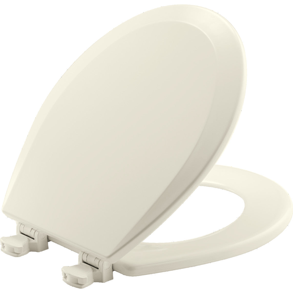 Bemis Round Enameled Wood Toilet Seat in Biscuit with Easy•Clean Hinge