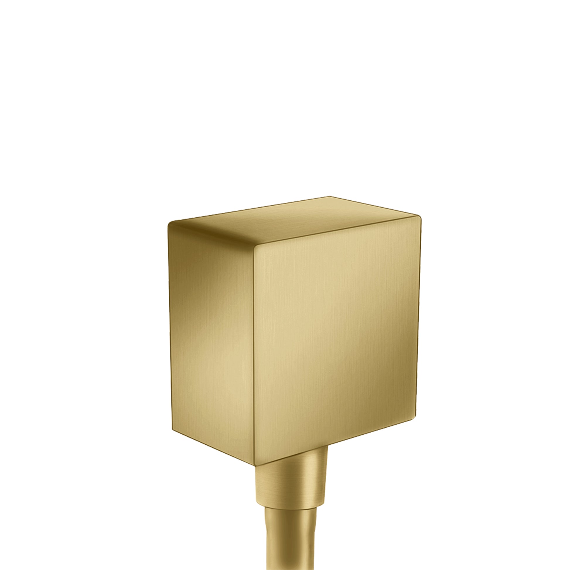 HANSGROHE 26455251 FixFit Wall Outlet Square with Check Valves in Brushed Gold Optic