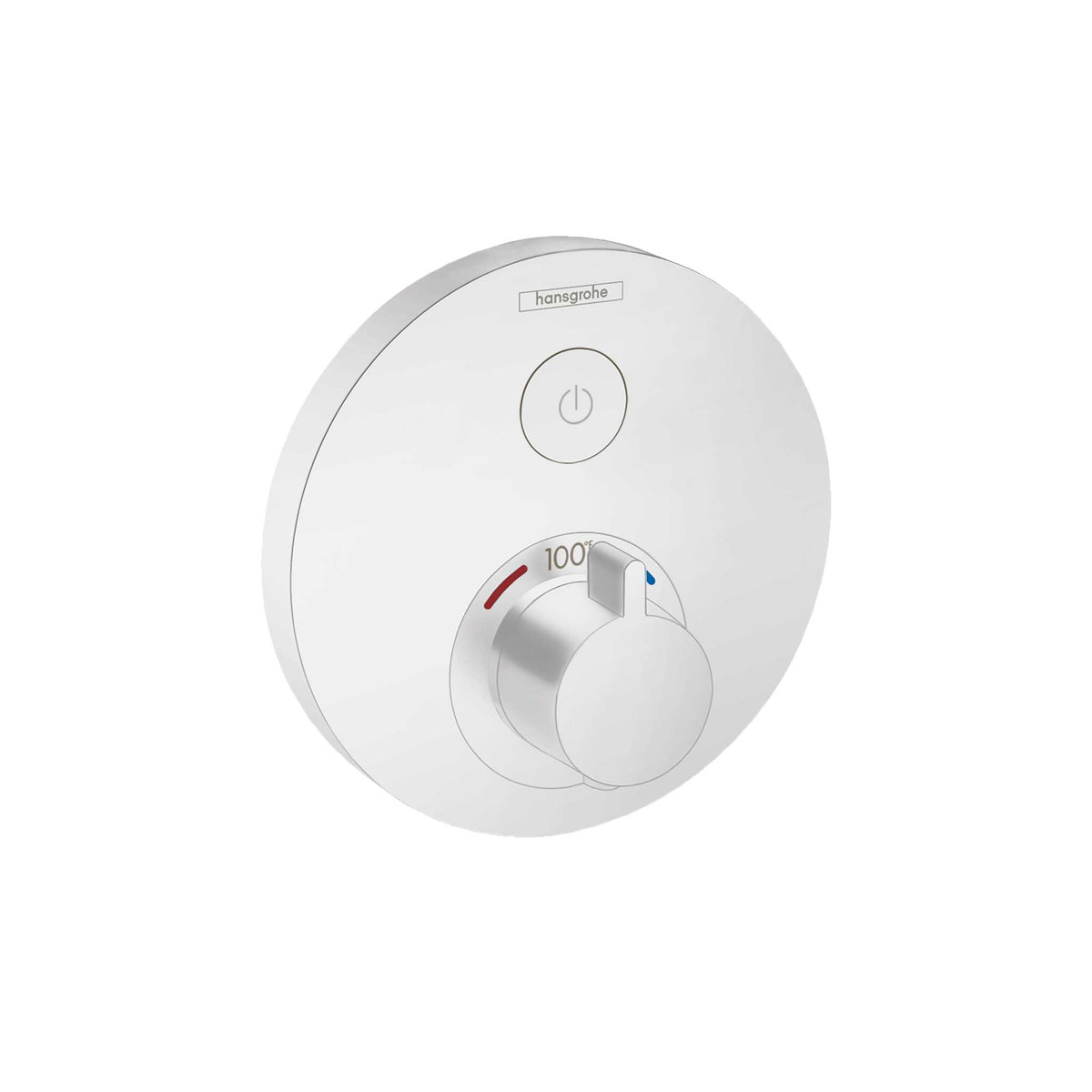HANSGROHE 15744701 ShowerSelect S Thermostatic Trim for 1 Function, Round - Matte White