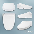 TOTO SW3084T40#01 C5 Washlet+ Ready Electronic Bidet Toilet Seat With Premist And Ewater+ Wand Cleaning - Cotton White