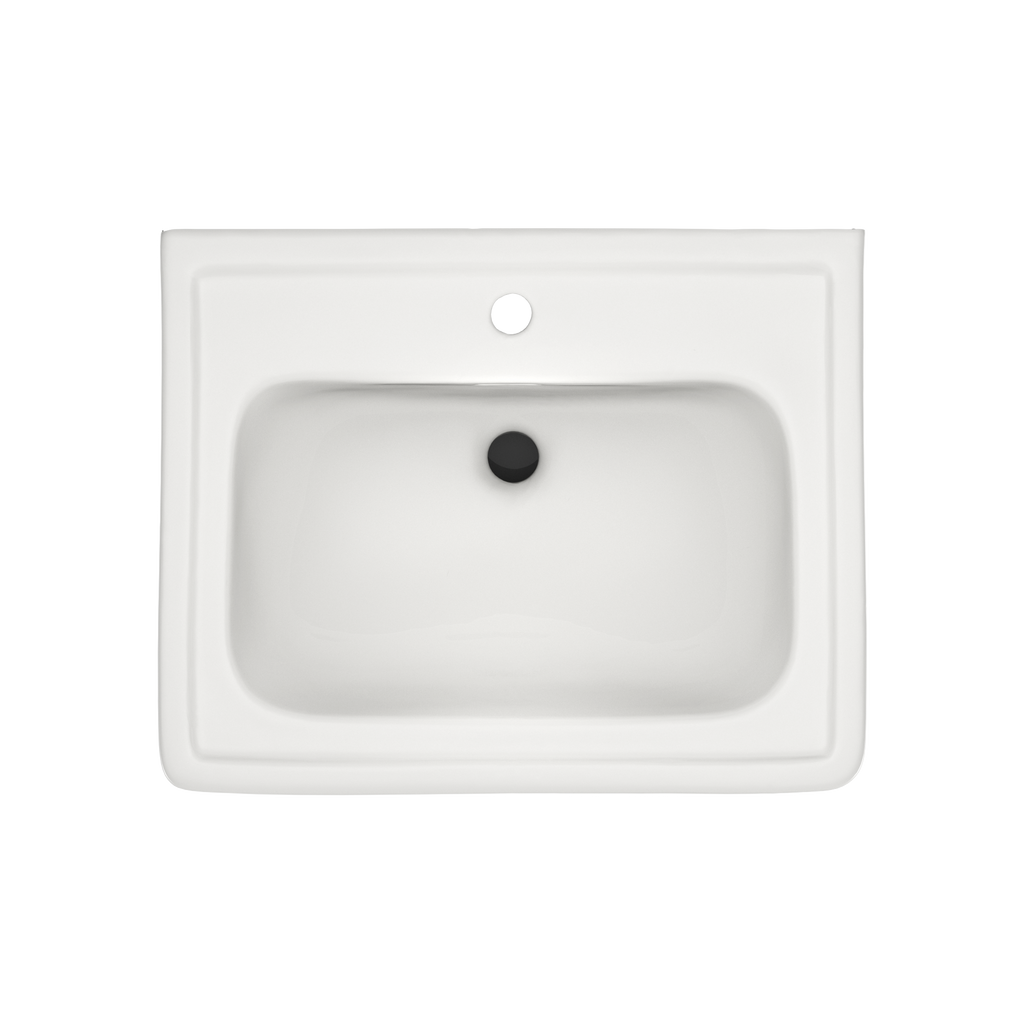 TOTO LPT532N#11 Promenade 24" X 19-1/4" Rectangular Pedestal Bathroom Sink For Single Hole Faucets - Colonial White