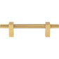 JEFFREY ALEXANDER 698-96BG Larkin Knurled Ends 96 mm Center-to-Center Bar Pull - Brushed Gold