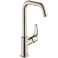 HANSGROHE 31609821 Focus Single-Hole Faucet 240 with Swivel Spout and Pop-Up Drain, 1.2 GPM - Brushed Nickel