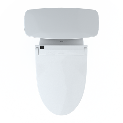 TOTO MW7863084CEG#01 Drake Transitional Washlet+ Two-Piece Elongated 1.28 Gpf Tornado Flush Toilet With C5 Bidet Seat - Cotton White