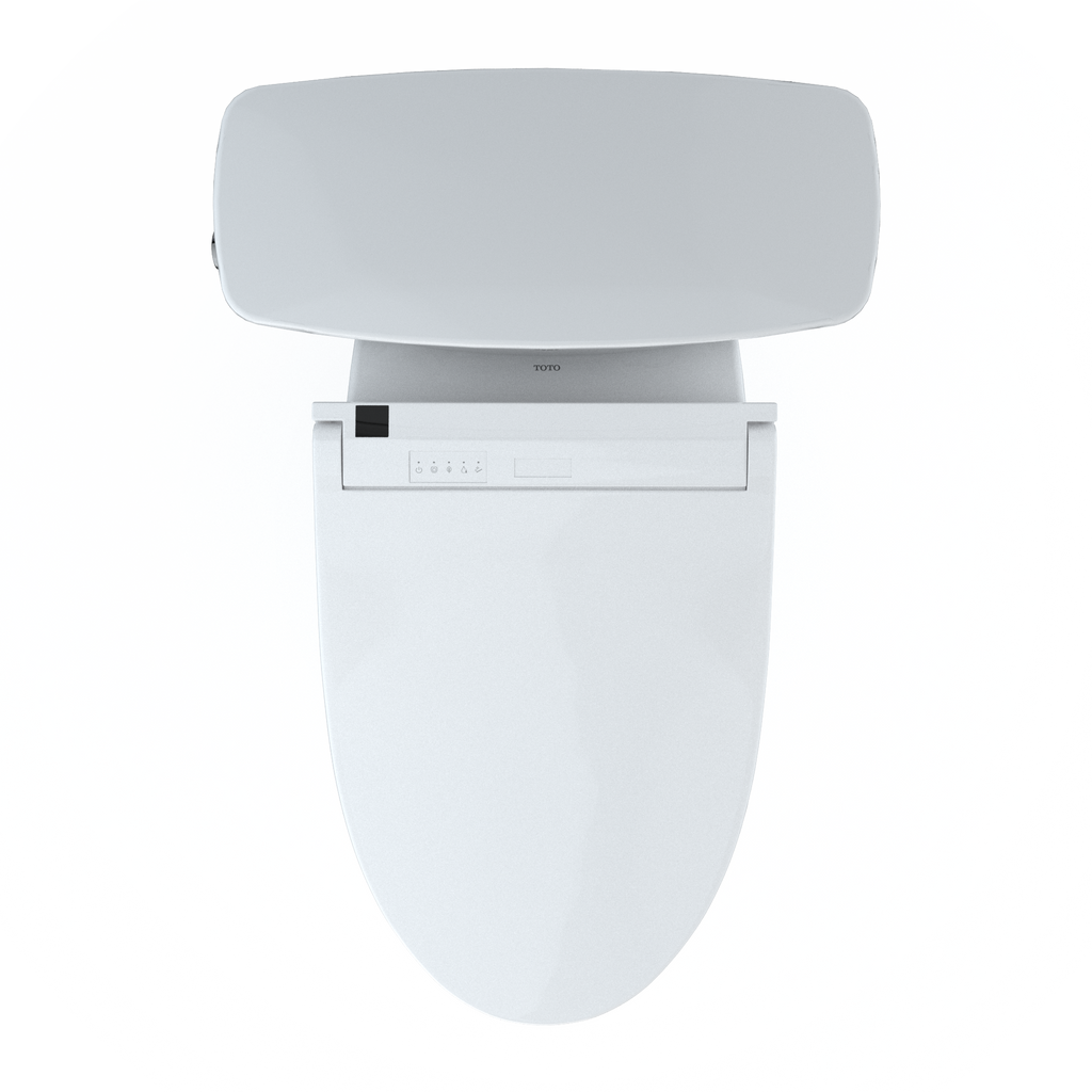 TOTO MW7863084CEFG.10#01 Drake Transitional Washlet+ Two-Piece Elongated 1.28 Gpf Universal Height Tornado Flush Toilet With C5 Bidet Seat - Cotton White
