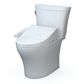 TOTO MW4483074CEMFGN#01 WASHLET+ Aquia IV Arc Two-Piece Elongated Dual Flush 1.28 and 0.9 GPF Toilet with C2 Bidet Seat , Cotton White