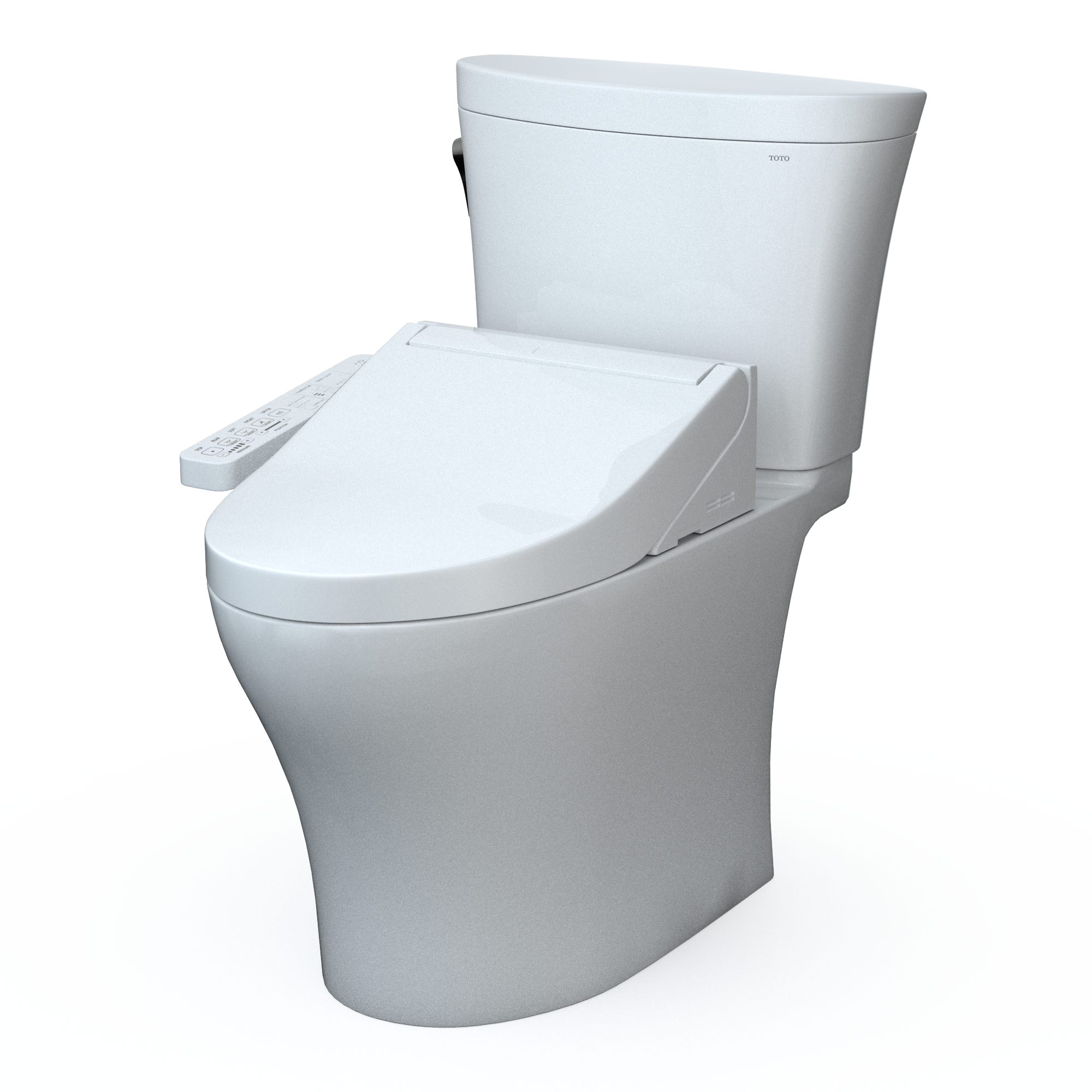TOTO MW4483074CEMFGN#01 Washlet+ Aquia Iv Arc Two-Piece Elongated Dual Flush 1.28 And 0.9 Gpf Toilet With C2 Bidet Seat - Cotton White