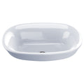 TOTO LT480G#01 Maris Oval Semi-Recessed Vessel Bathroom Sink With Cefiontect - Cotton White