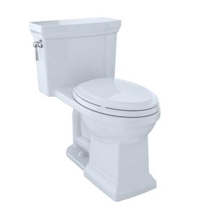 TOTO MS814224CEFG#01 Promenade Ii One-Piece Elongated 1.28 Gpf Universal Height Toilet With Cefiontect - Cotton White