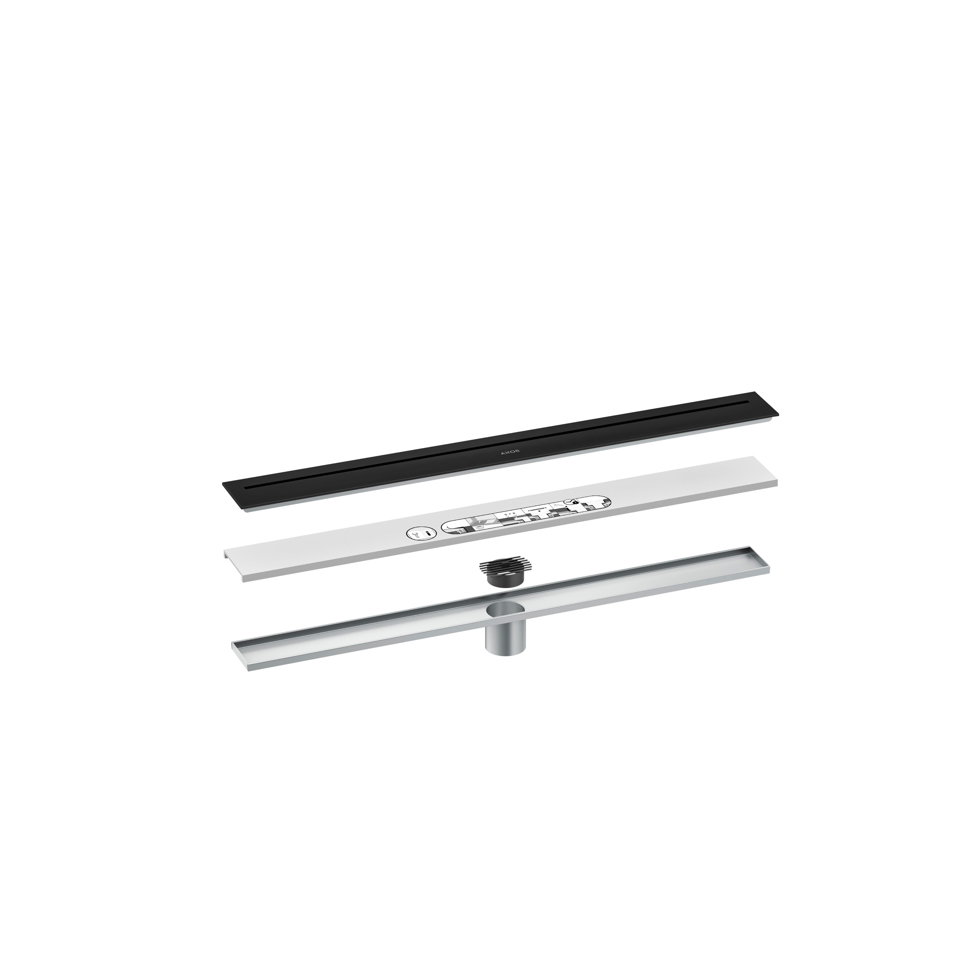 AXOR 42520671 Drains Floor Installation 27 9/16" - Matte Black