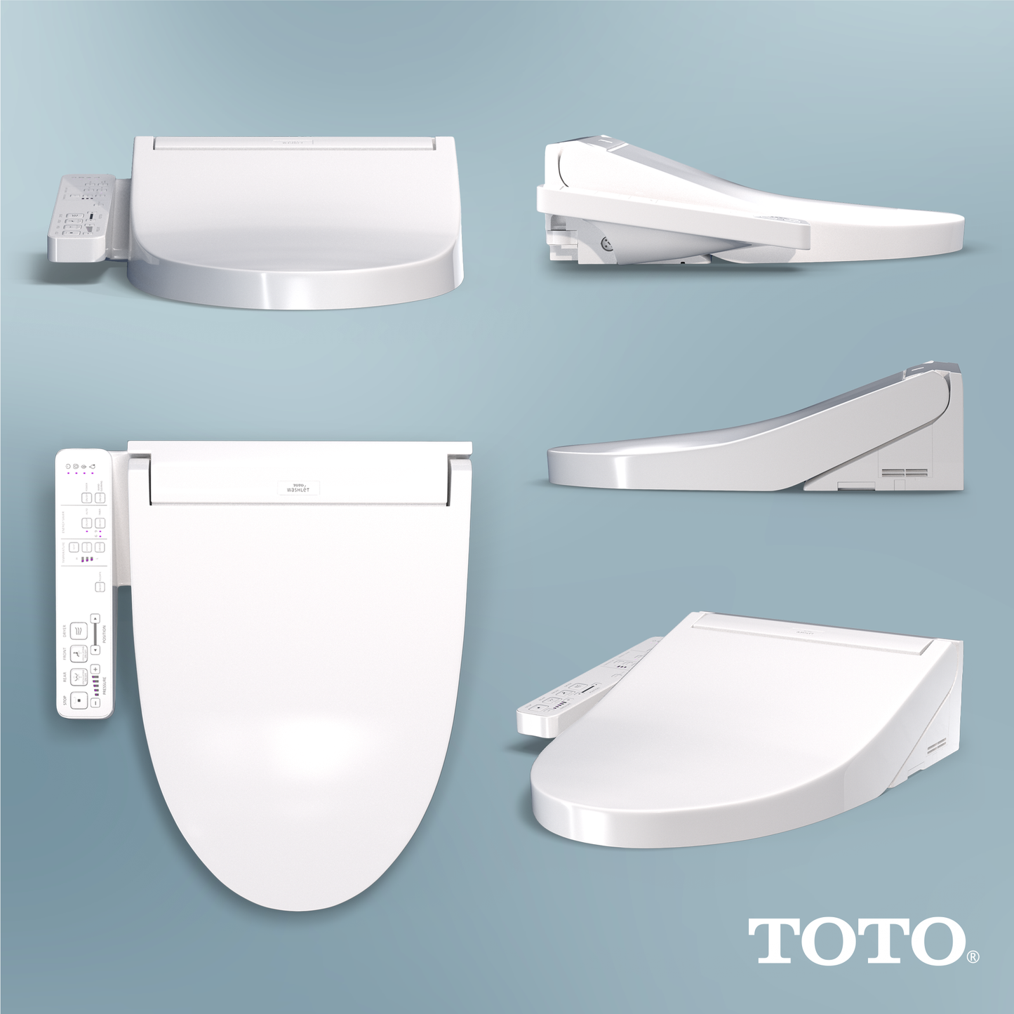 TOTO SW3024#01 Washlet Kc2 Electronic Bidet Toilet Seat With Heated Seat And Softclose Lid - Cotton White