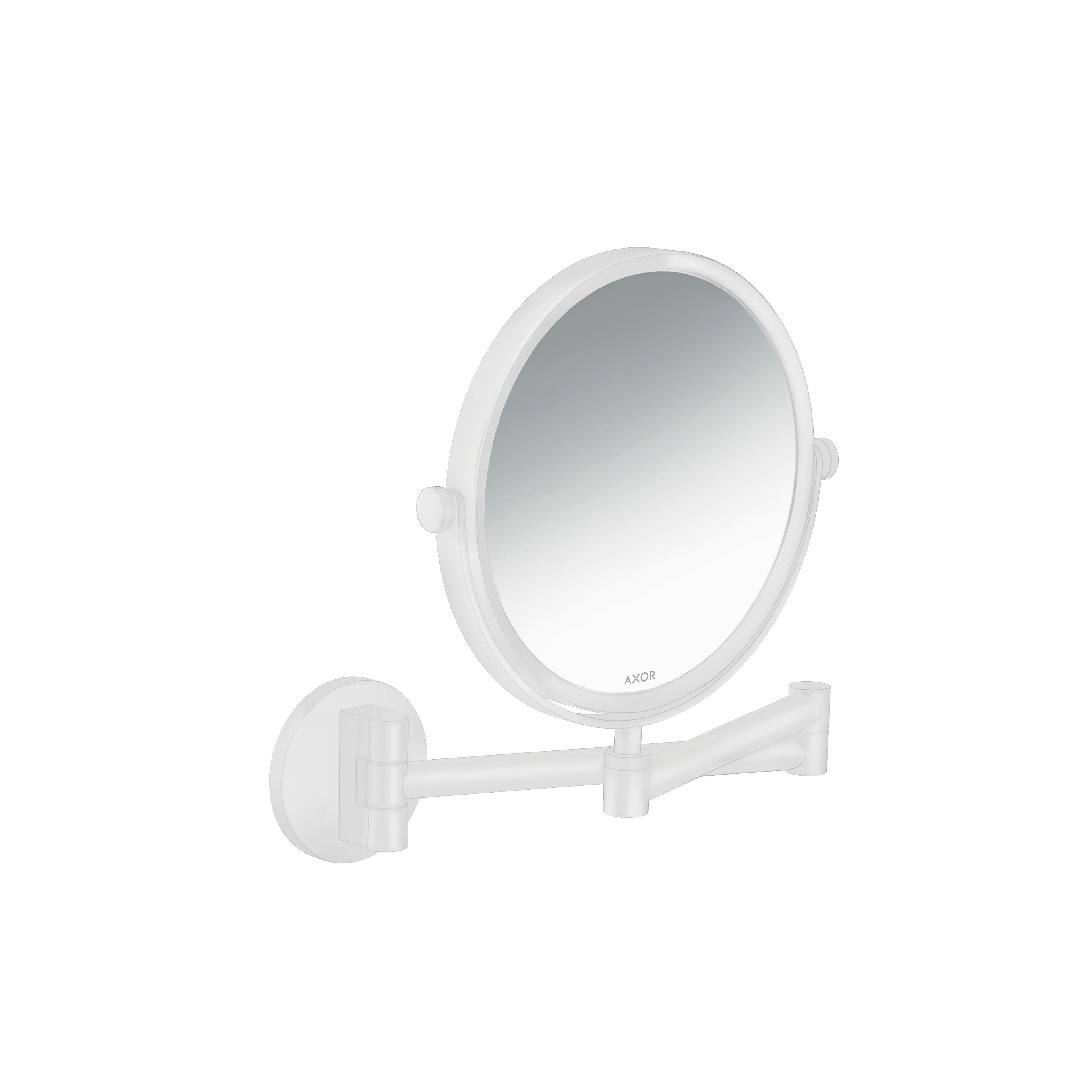 AXOR 42849700 Universal Circular Shaving Mirror - Matte White