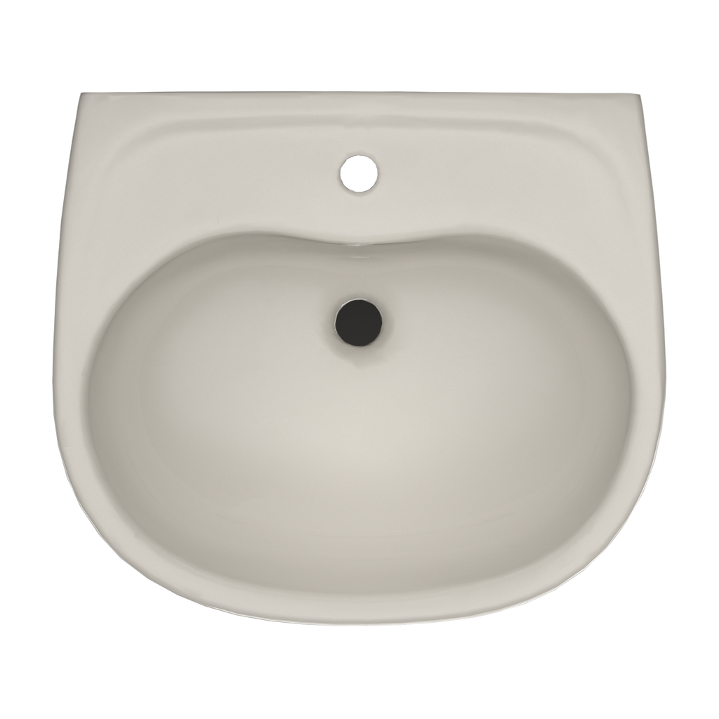 TOTO LHT241G#12 Supreme Oval Wall-Mount Bathroom Sink With Cefiontect And Shroud For Single Hole Faucets - Sedona Beige