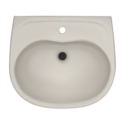 TOTO LHT241G#12 Supreme Oval Wall-Mount Bathroom Sink With Cefiontect And Shroud For Single Hole Faucets - Sedona Beige