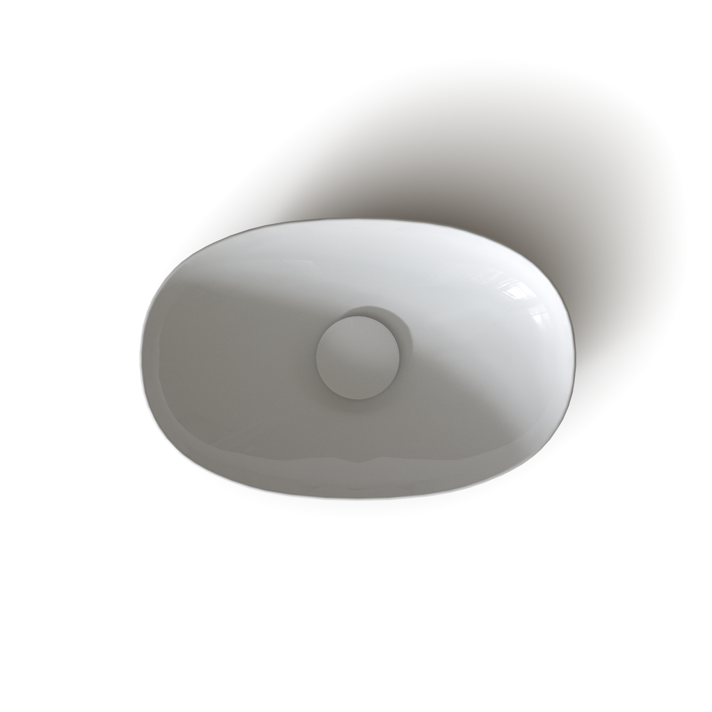 TOTO LT473G#01 Kiwami Oval 16 Inch Vessel Bathroom Sink With Cefiontect - Cotton White