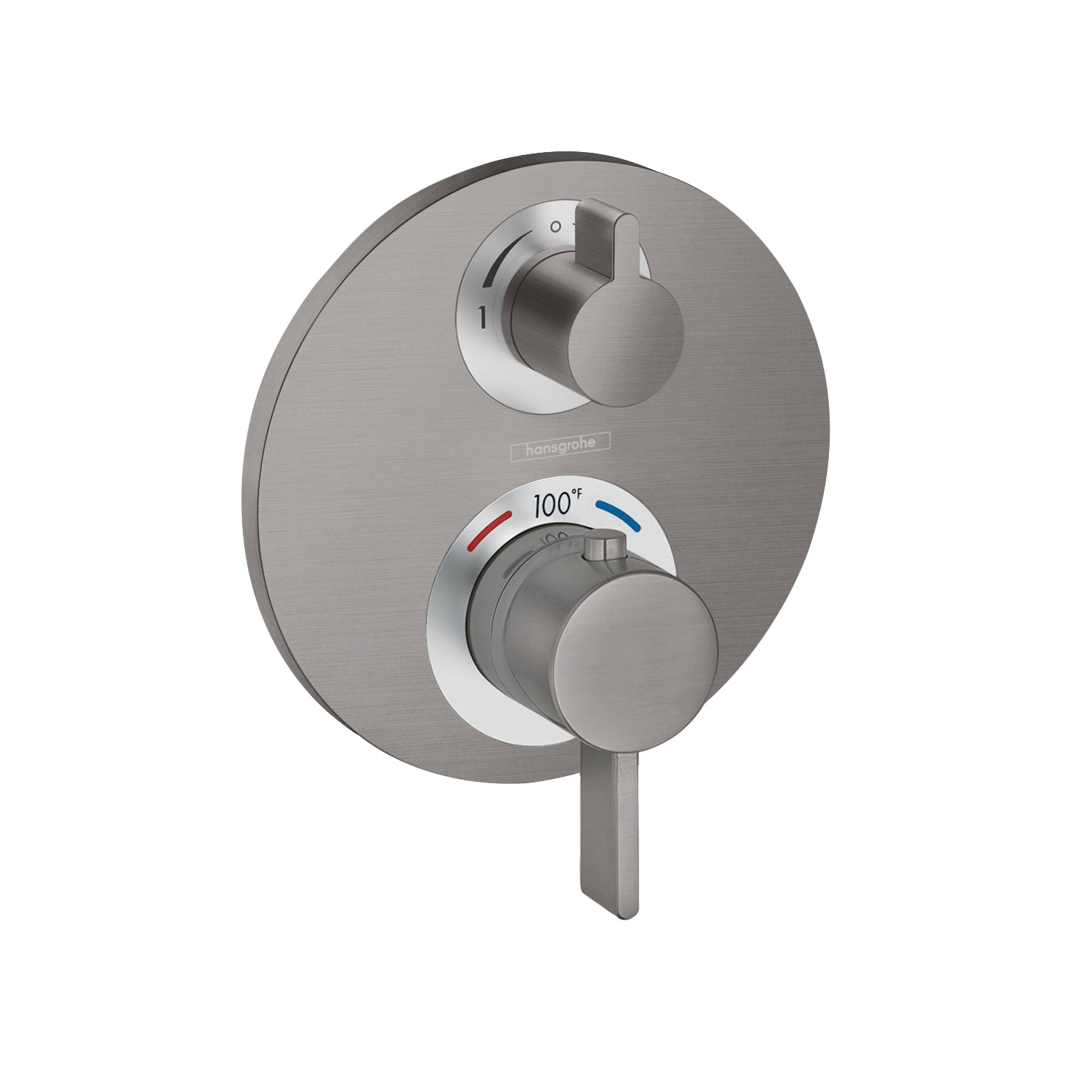HANSGROHE 15758341 Ecostat S Thermostatic Trim with Volume Control and Diverter - Brushed Black Chrome