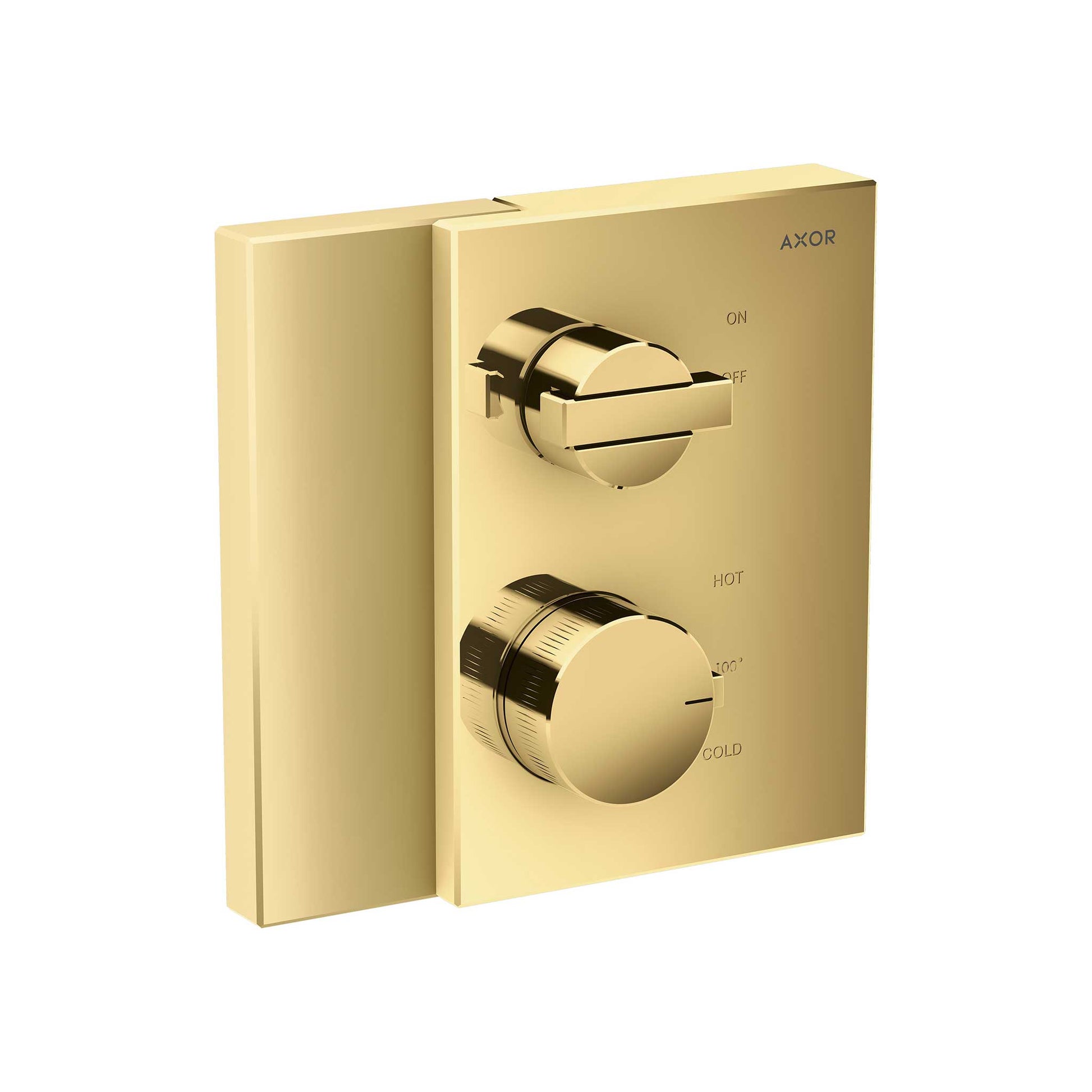 AXOR 46750991 Edge Thermostatic Trim with Volume Control - Polished Gold Optic