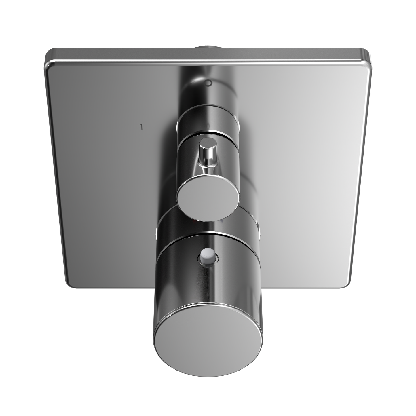 TOTO TBV02404U#CP Square Thermostatic Mixing Valve with Two-Way Diverter Shower Trim , Polished Chrome