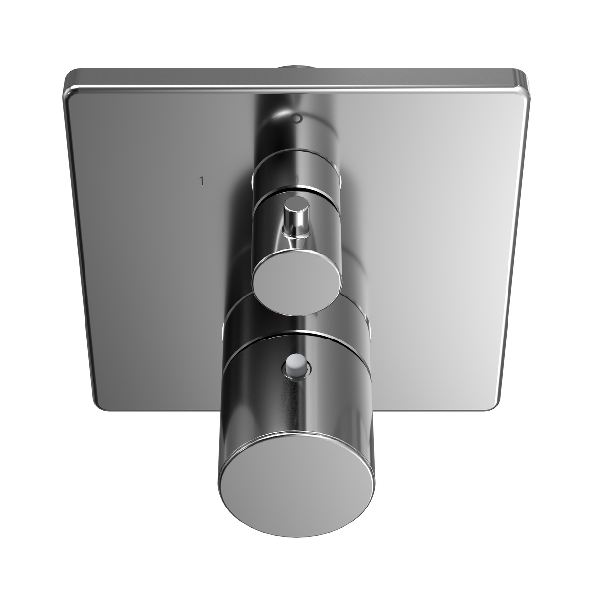 TOTO TBV02404U#CP Square Thermostatic Mixing Valve With Two-Way Diverter Shower Trim - Polished Chrome