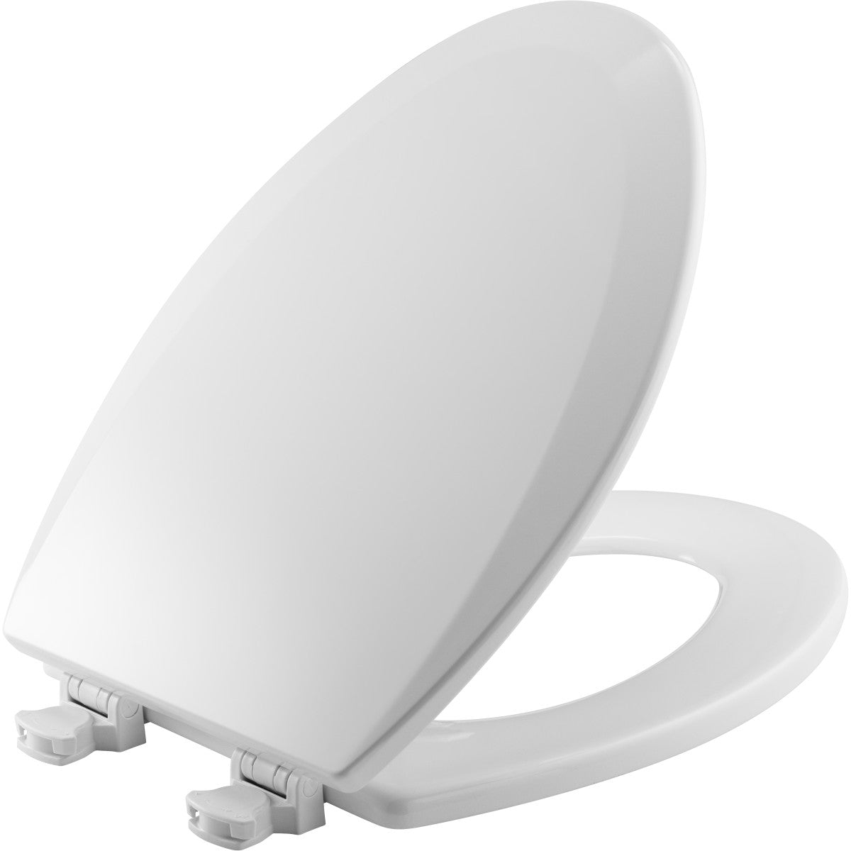 Bemis Elongated Enameled Wood Toilet Seat in White with Easy•Clean Hinge Bulk Pack