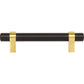 JEFFREY ALEXANDER 596MBBG Key Grande 96 mm Center-to-Center Bar Pull - Matte Black w/Brushed Gold